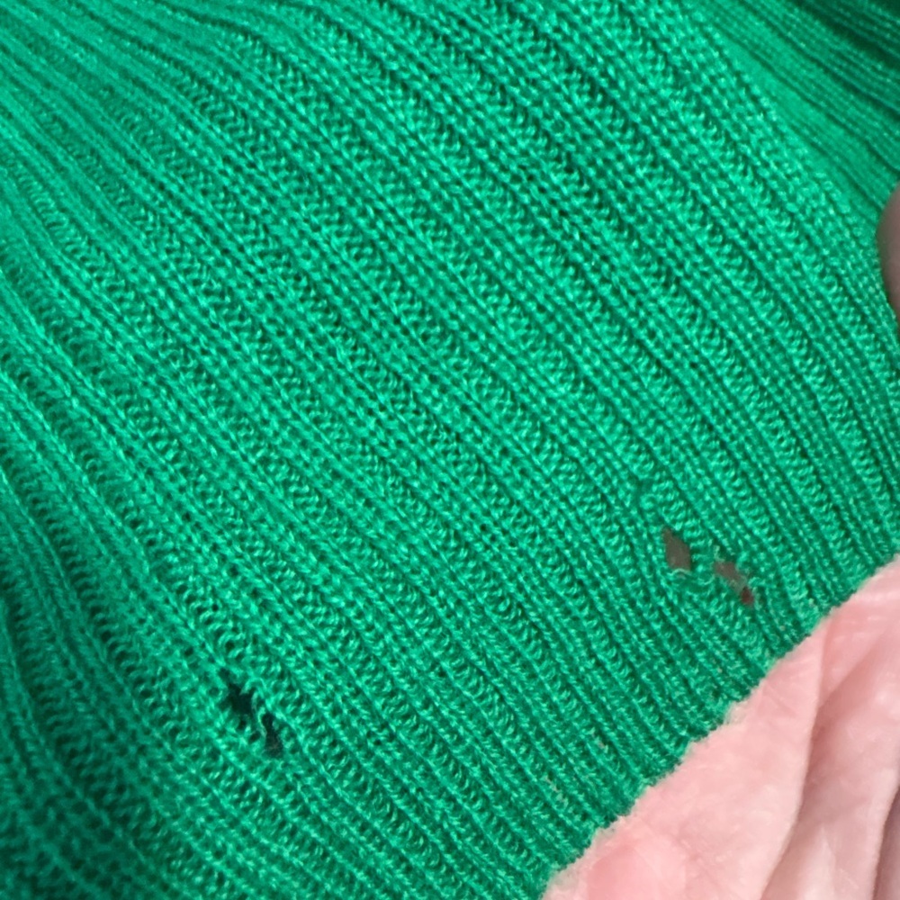 J.Crew Cropped Flounce Kelly‎ Merino Wool Tiered Green Tank Top Size Small - Picture 8 of 10